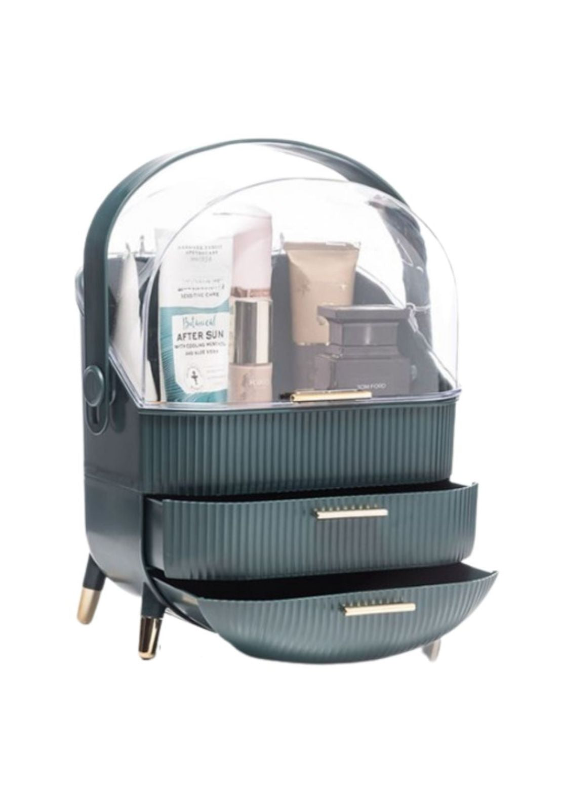 The Grange Collection Makeup Beauty Organiser With Drawers - Teal 3 Shaws Department Stores