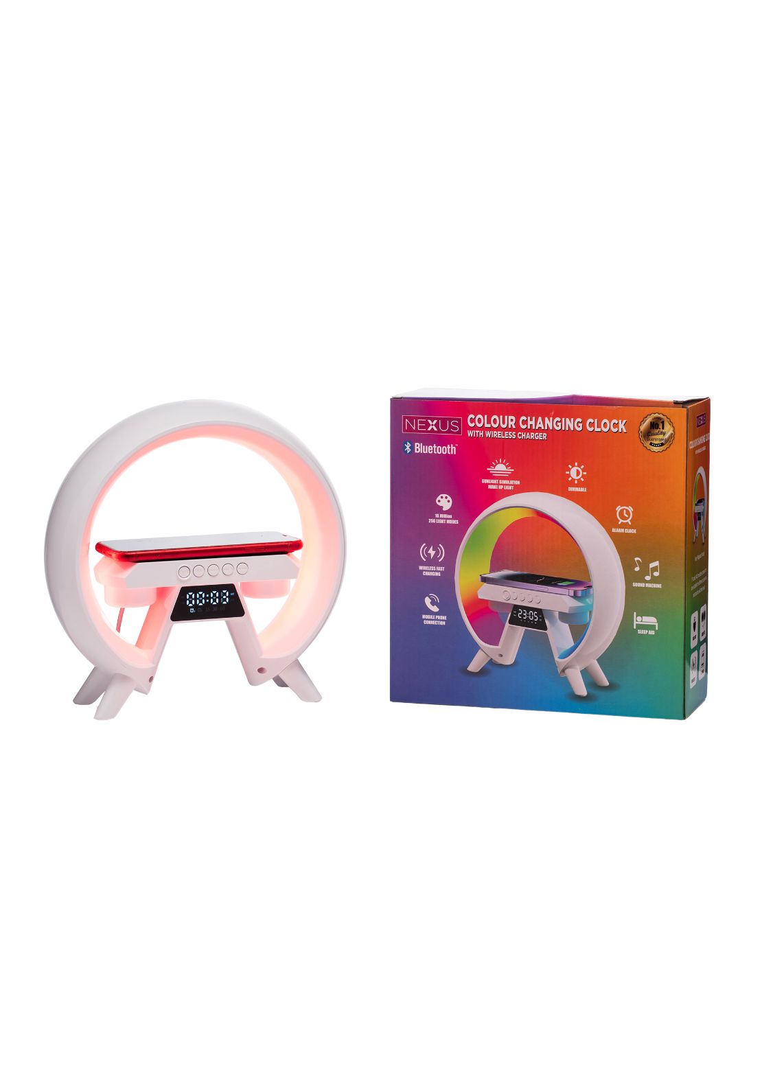 The Grange Collection Nexus Wireless Charger Clock - Multi 3 Shaws Department Stores