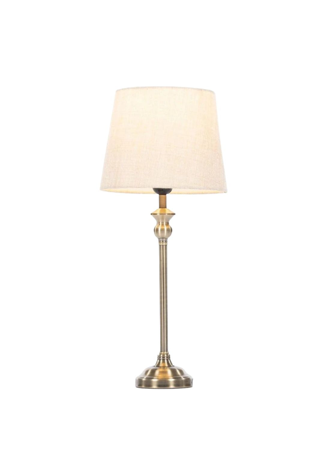 Dani Bronze Buffet Lamp With Linen Shade
