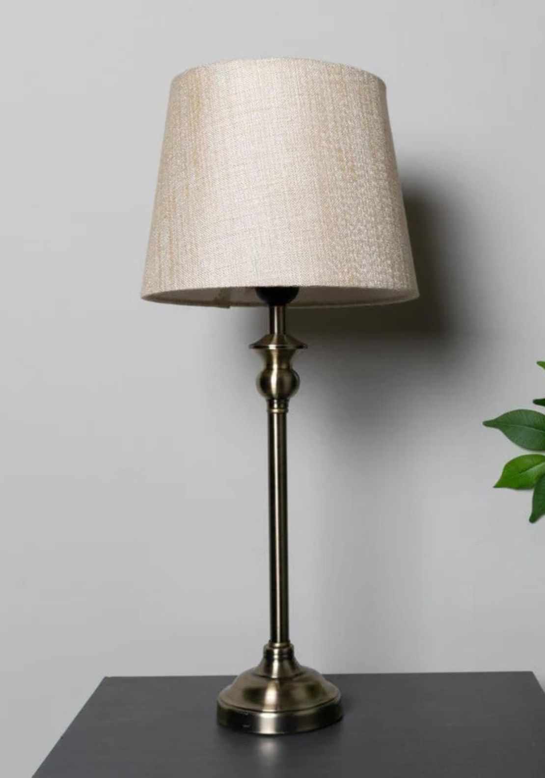 Dani Bronze Buffet Lamp With Linen Shade