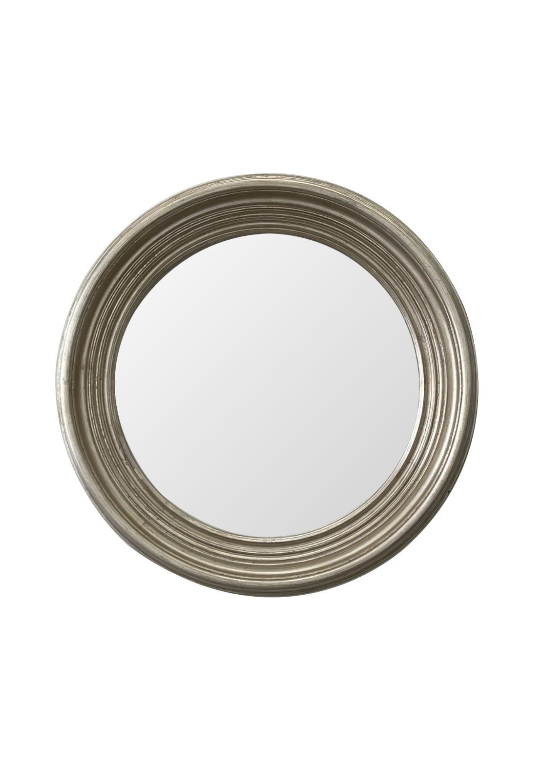 The Home Collection Aries Round Bevelled Mirror - Grey 1 Shaws Department Stores