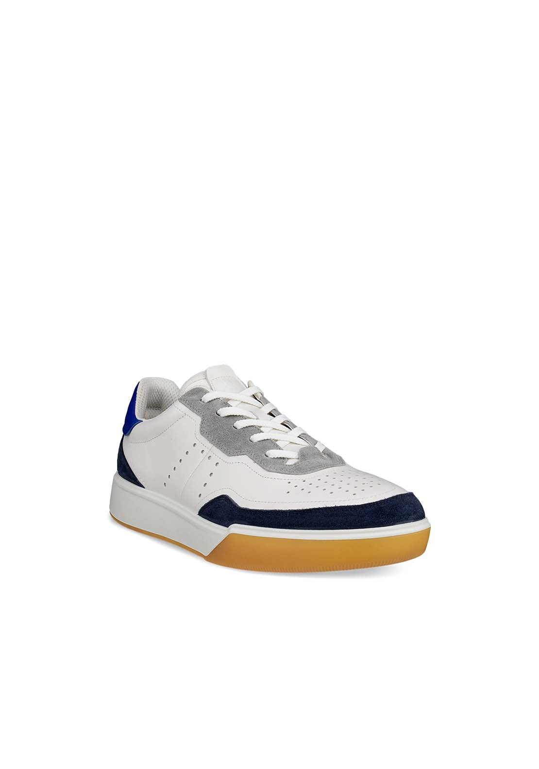 Ecco Street Court Casual Trainer - Marine White Virtual 1 Shaws Department Stores