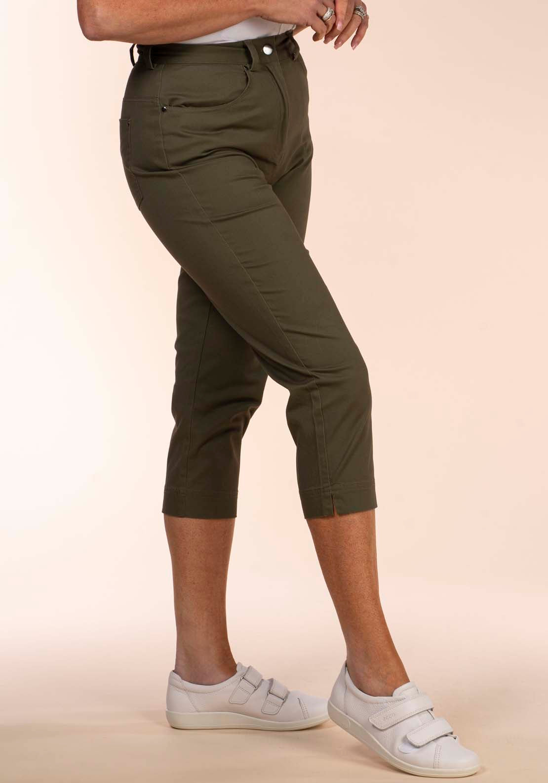 Tea Lane Peached Cotton Crop - Green 1 Shaws Department Stores