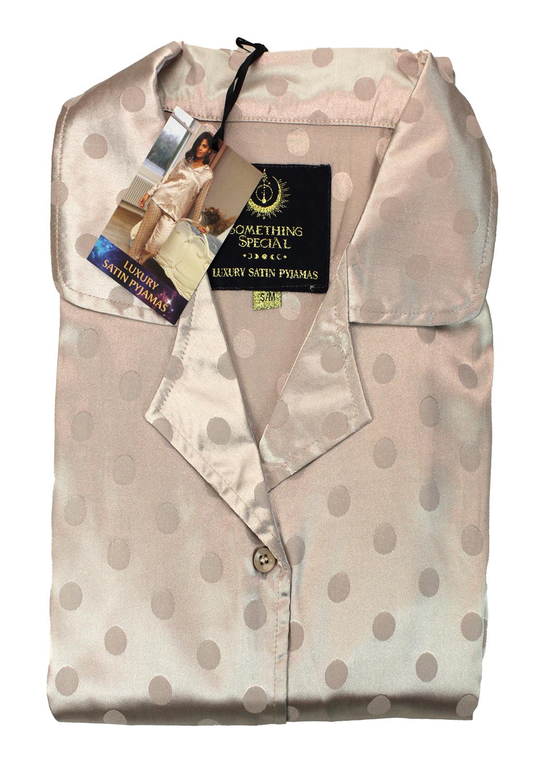 Something Special Satin Self Spot Jaquard Pj Set - Champagane 2 Shaws Department Stores