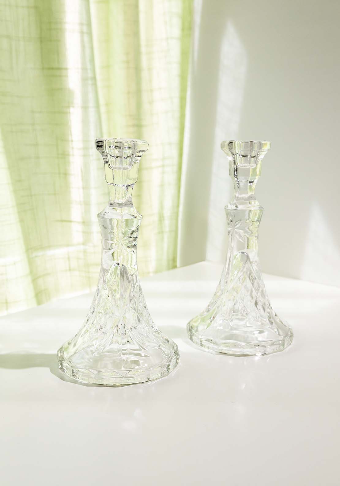 Killarney Crystal Trinity Candlesticks 1 Shaws Department Stores