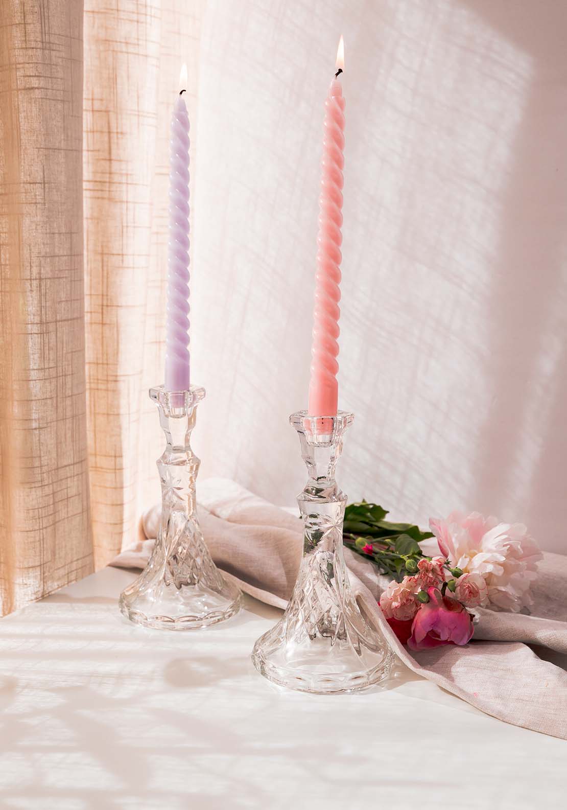 Killarney Crystal Trinity Candlesticks 2 Shaws Department Stores