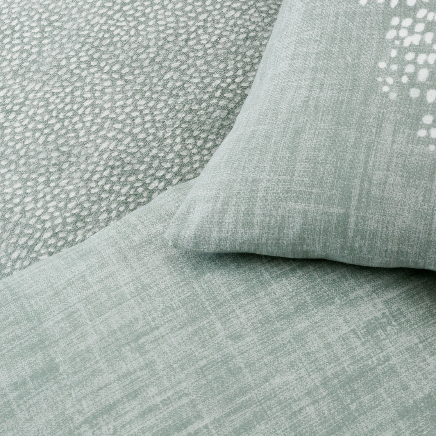 Catherine Lansfield Alder Tree Pack of 3 Cushion Covers - Sage 3 Shaws Department Stores