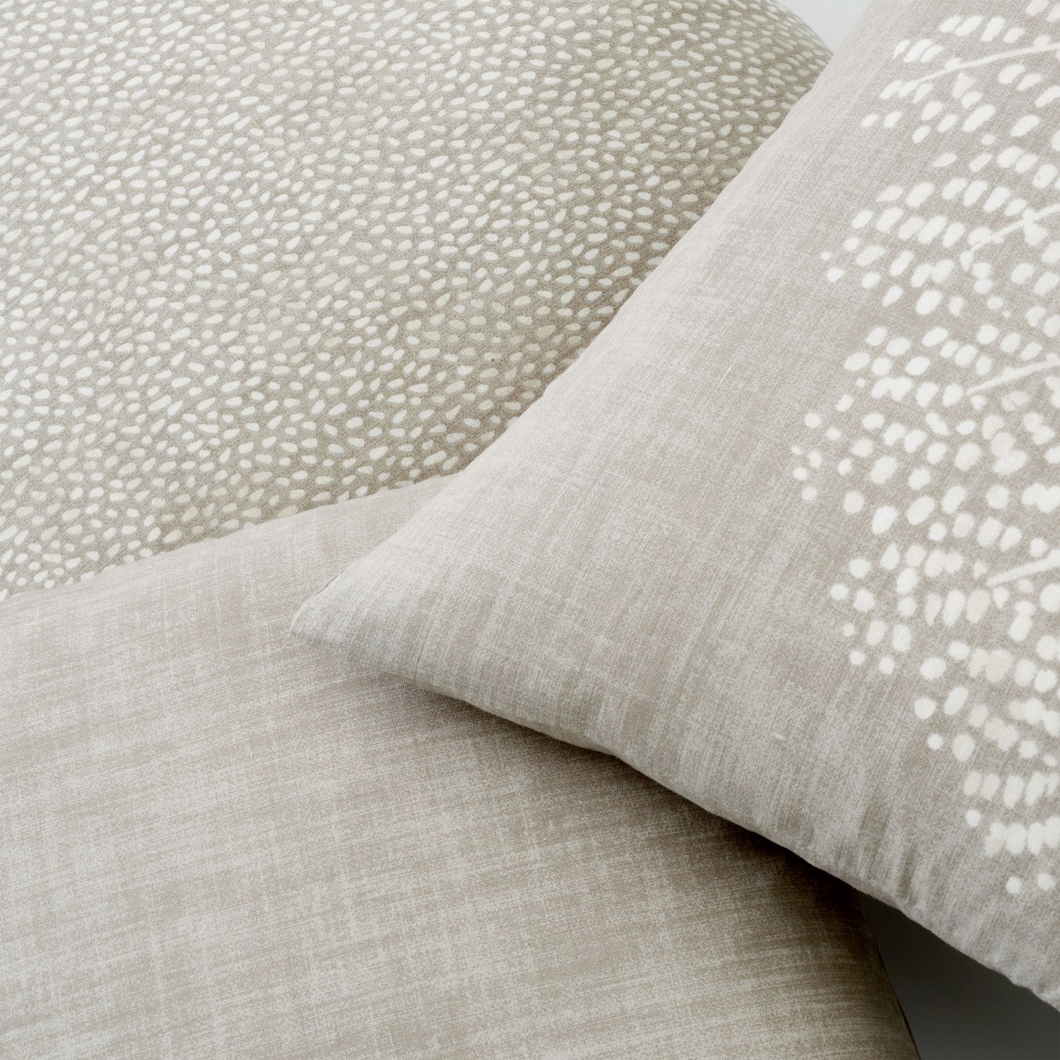 Catherine Lansfield Alder Tree Pack of 3 Cushion Covers - Natural 3 Shaws Department Stores
