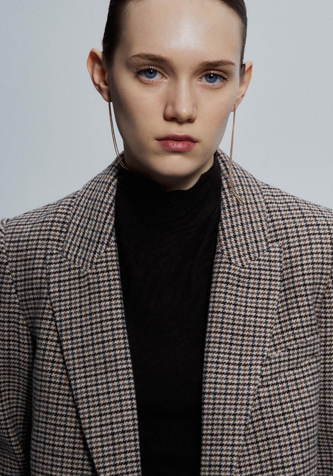 Sfera Houndstooth blazer - Blue 6 Shaws Department Stores