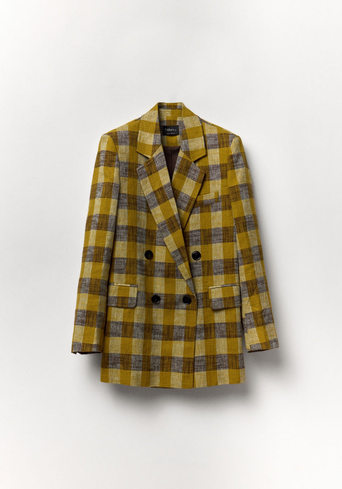 Check Double Breasted Blazer - Green