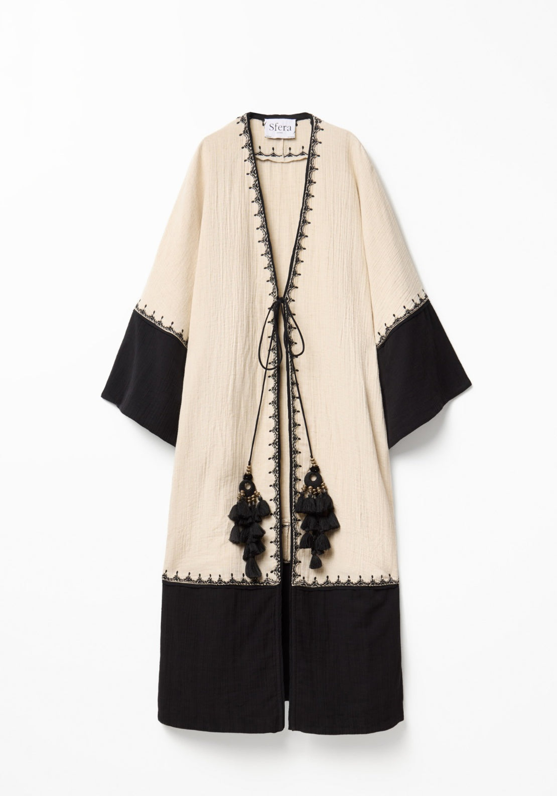 Embroidered Kimono - Cream