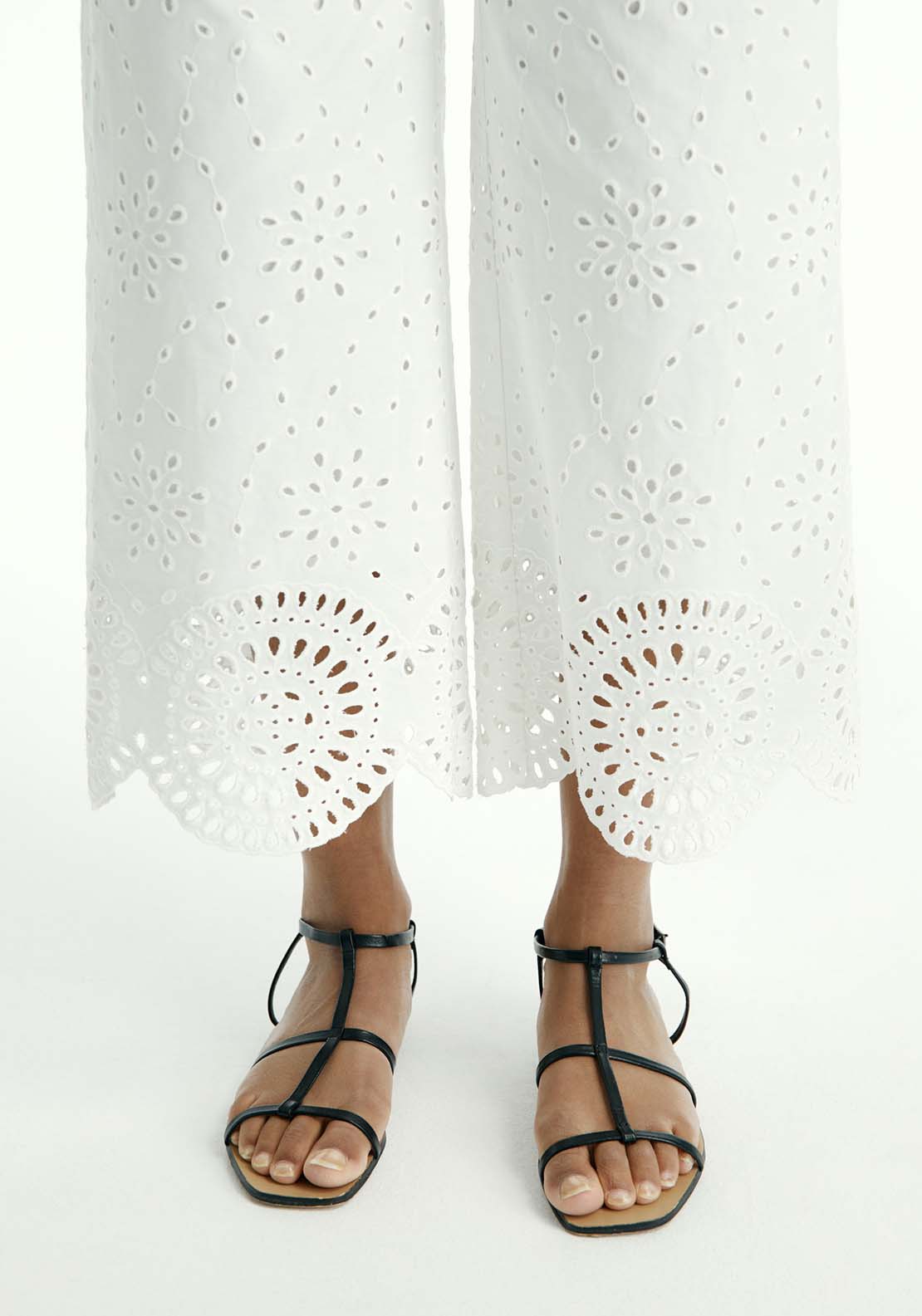 Sfera Schiffli Trousers - White 4 Shaws Department Stores