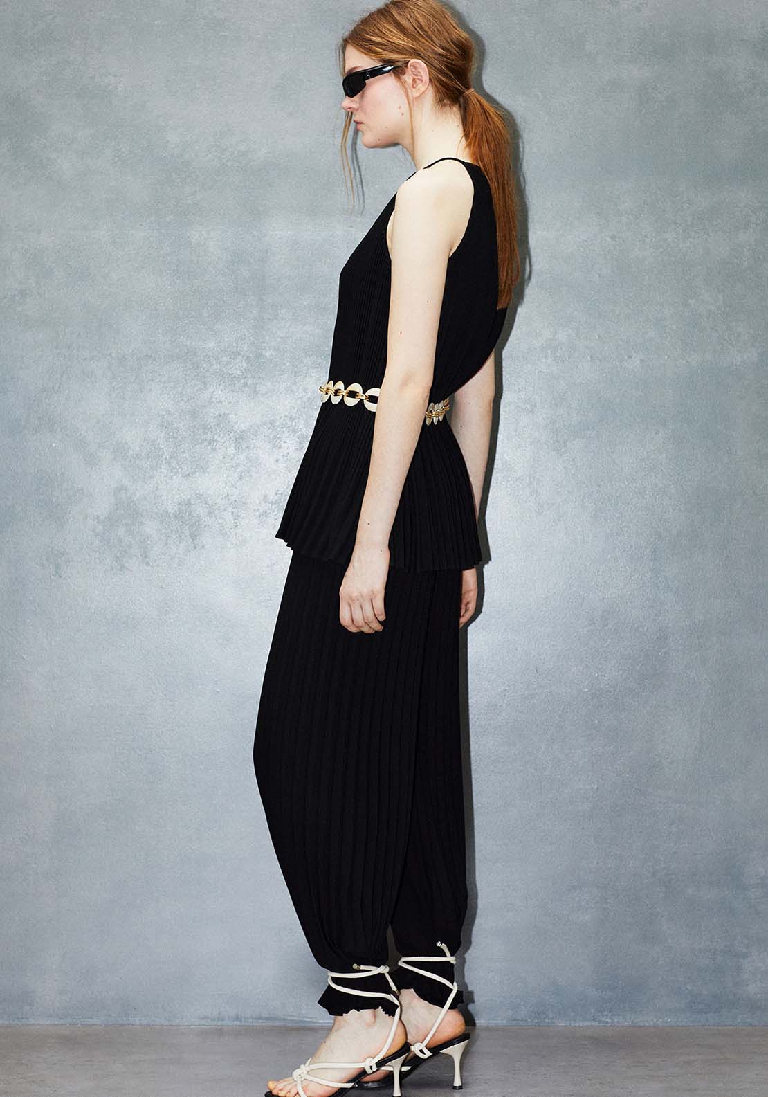 Sfera Pleated Trousers - Black 3 Shaws Department Stores
