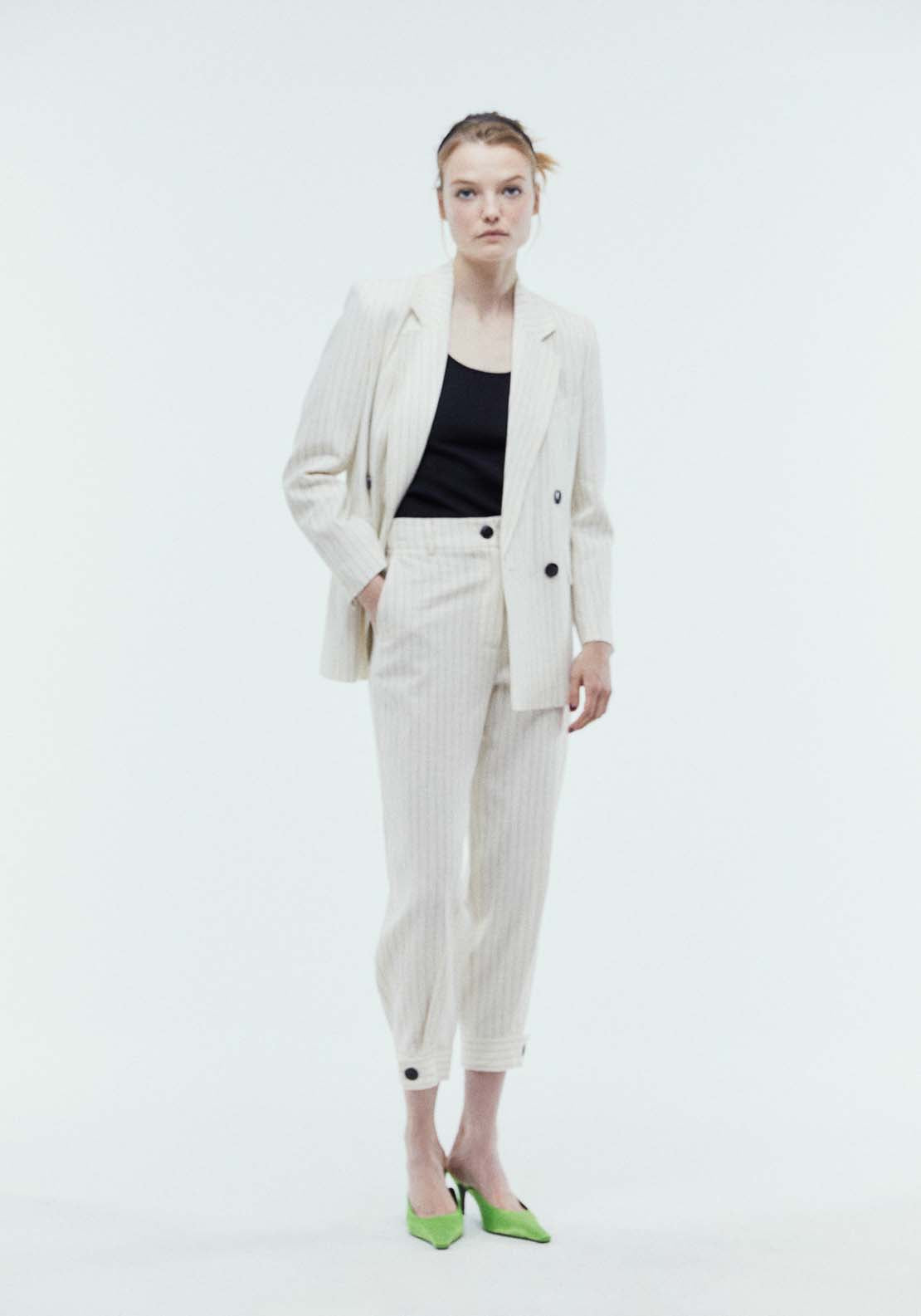Sfera Stripes linen trousers 3 Shaws Department Stores