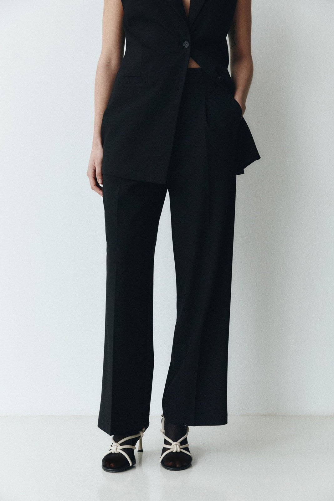 Sfera Buckles trousers - Black 1 Shaws Department Stores