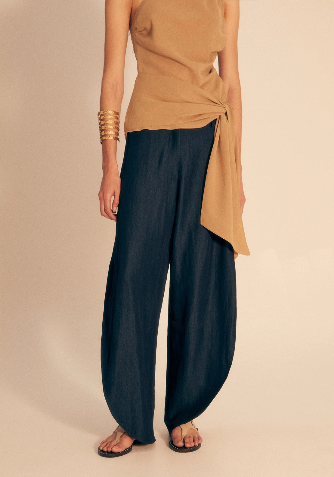 Balloon-Leg Trousers - Blue