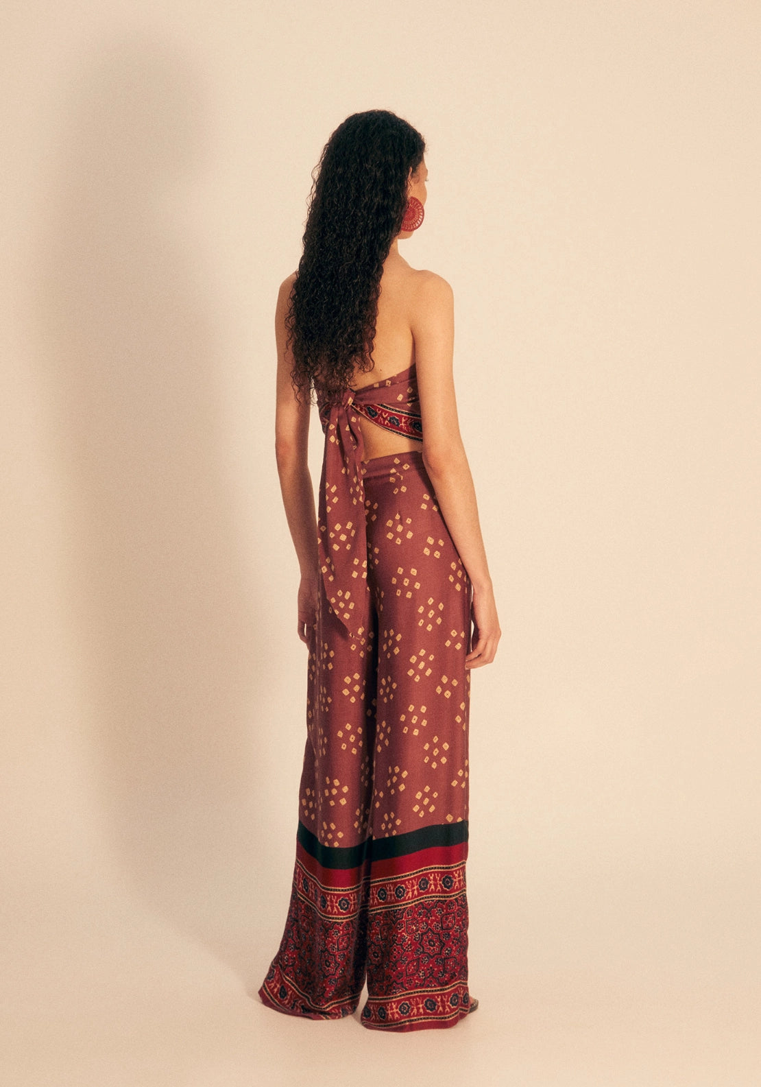 Printed Trousers - Red