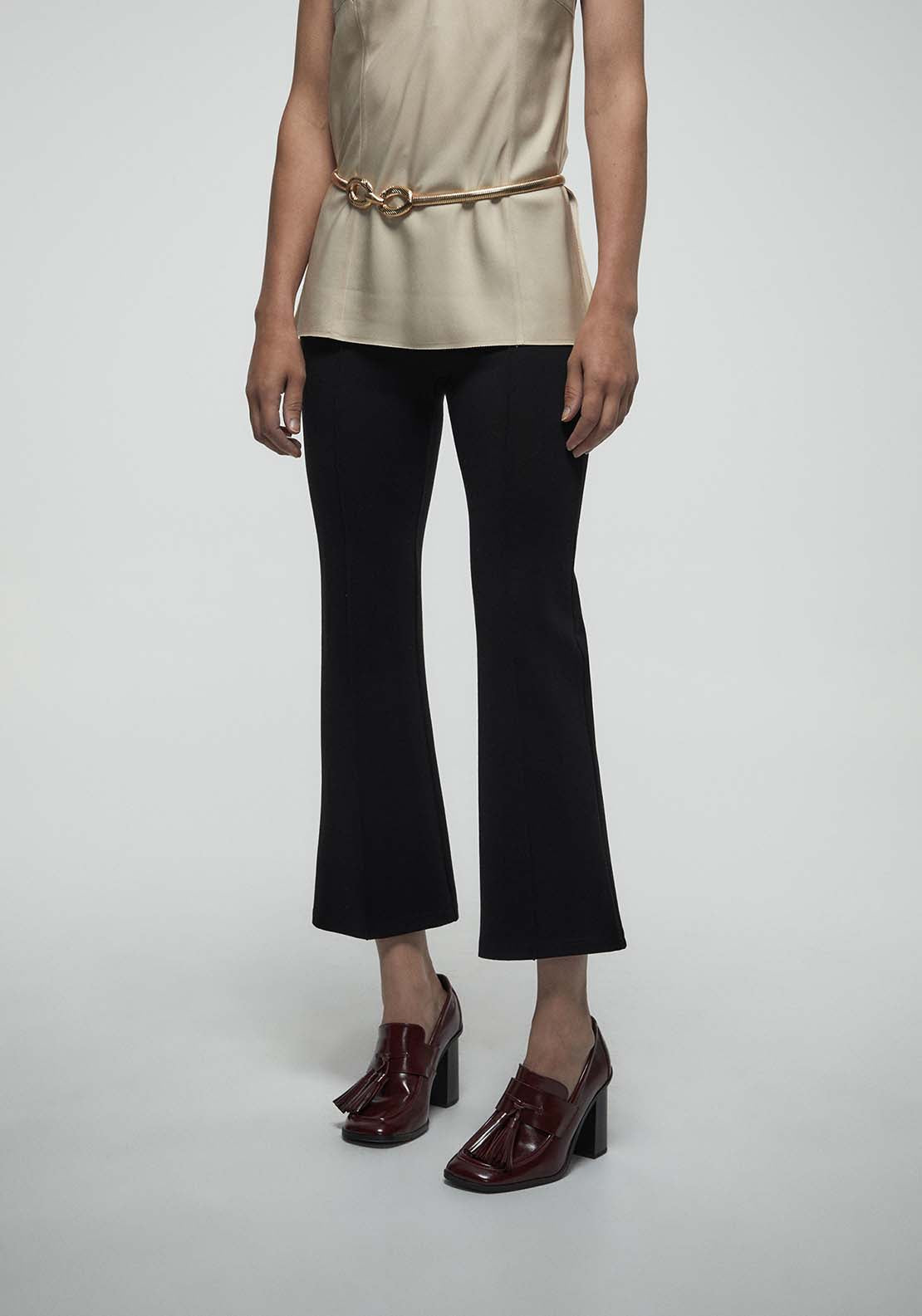 Zip Flare Leggings - Black