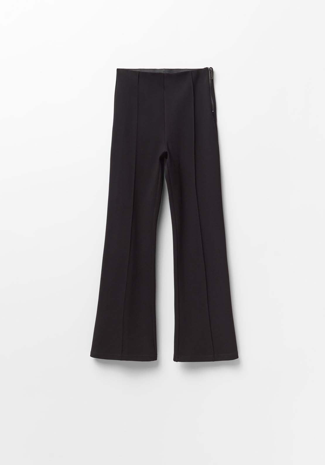 Zip Flare Leggings - Black