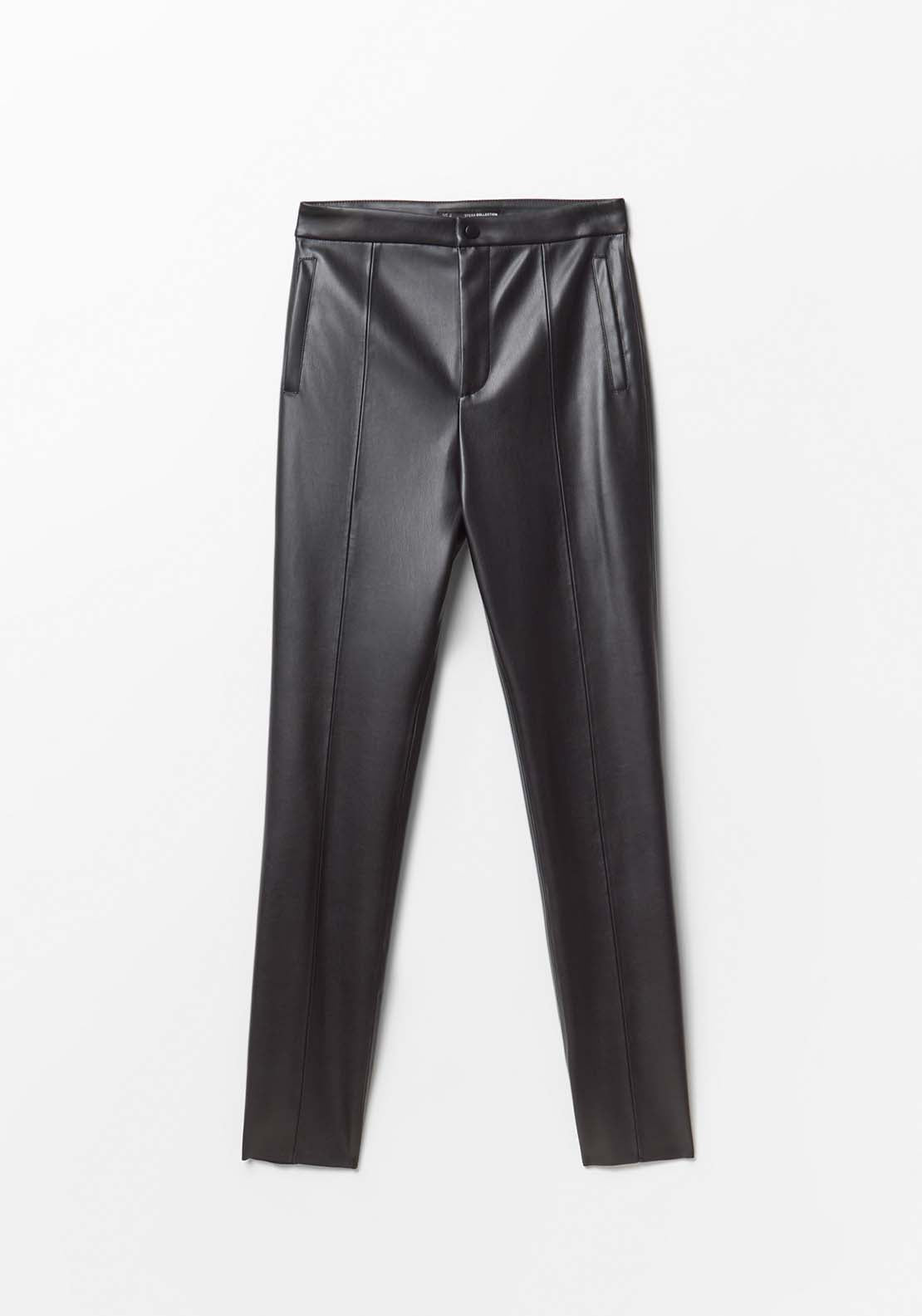 Faux Leather Leggings - Black