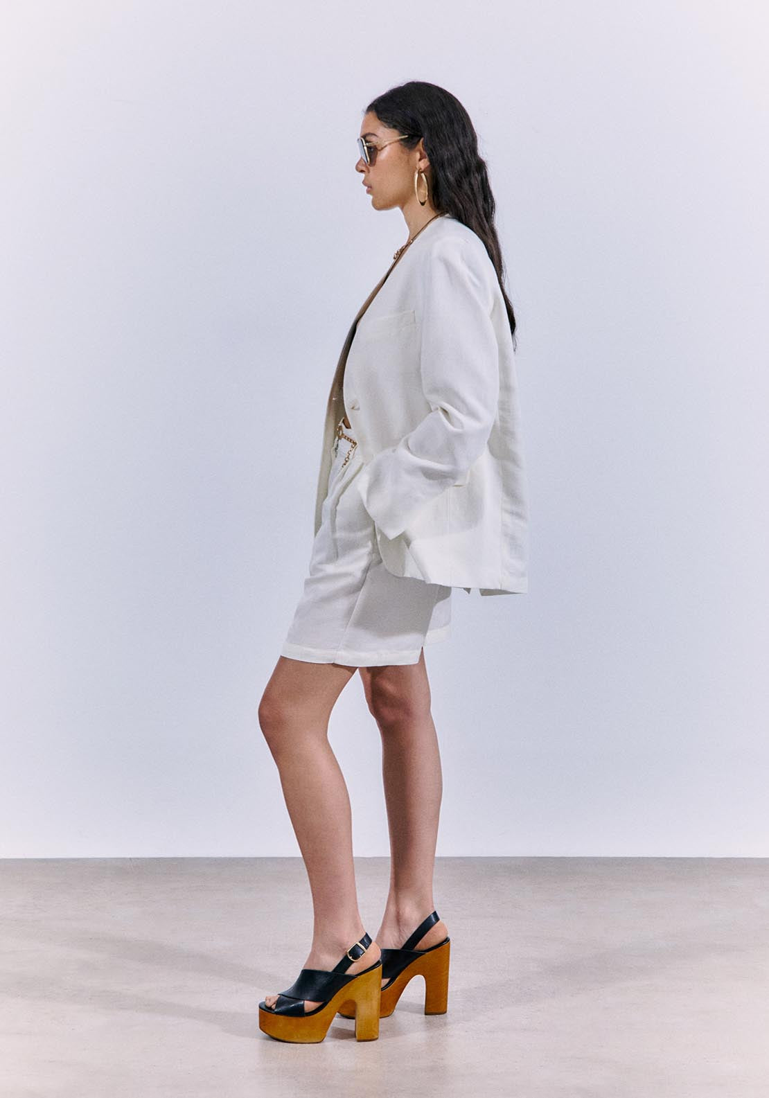 Sfera Fluid Bermuda Shorts - White 3 Shaws Department Stores