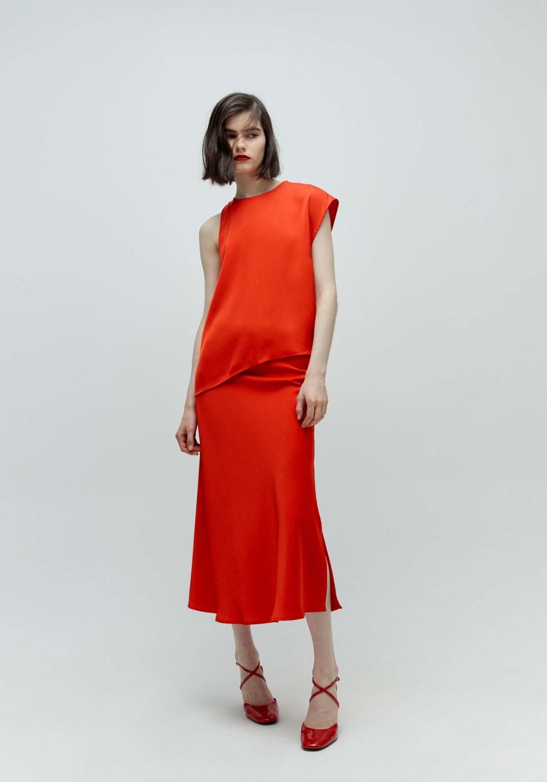 Sfera Camisole skirt - Red 1 Shaws Department Stores