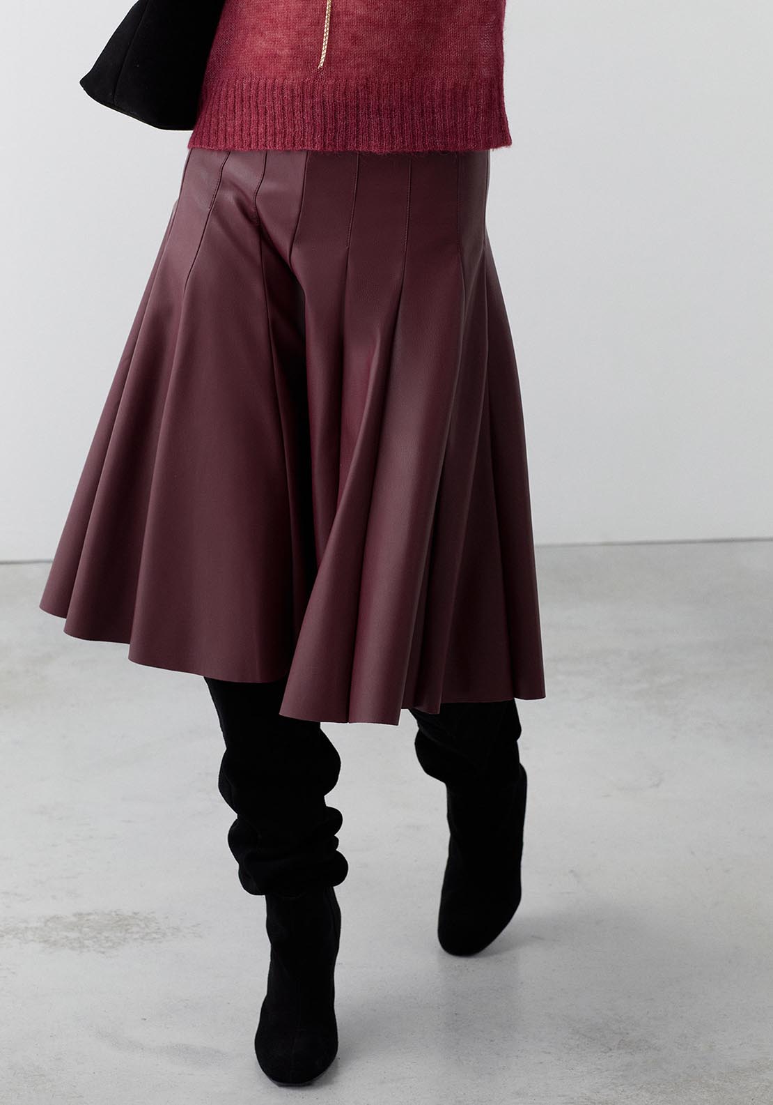 Sfera Marsala flared skirt - Maroon 1 Shaws Department Stores