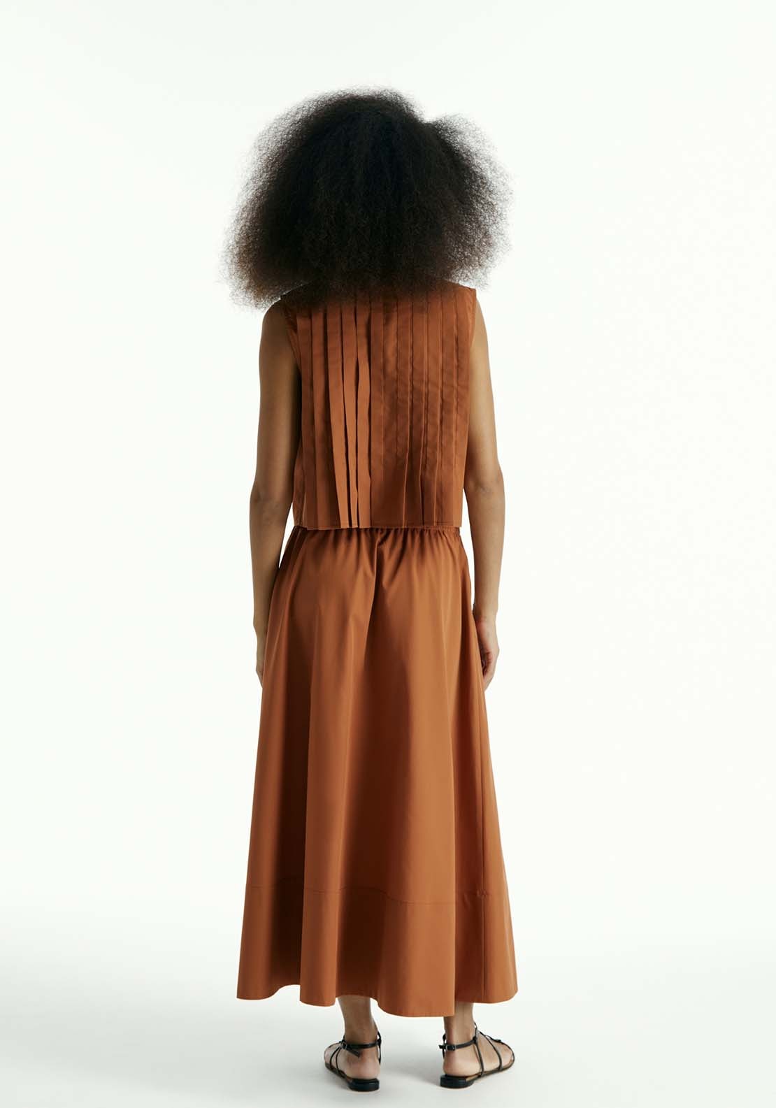 Sfera Ruched Flared Skirt - Toffee 2 Shaws Department Stores
