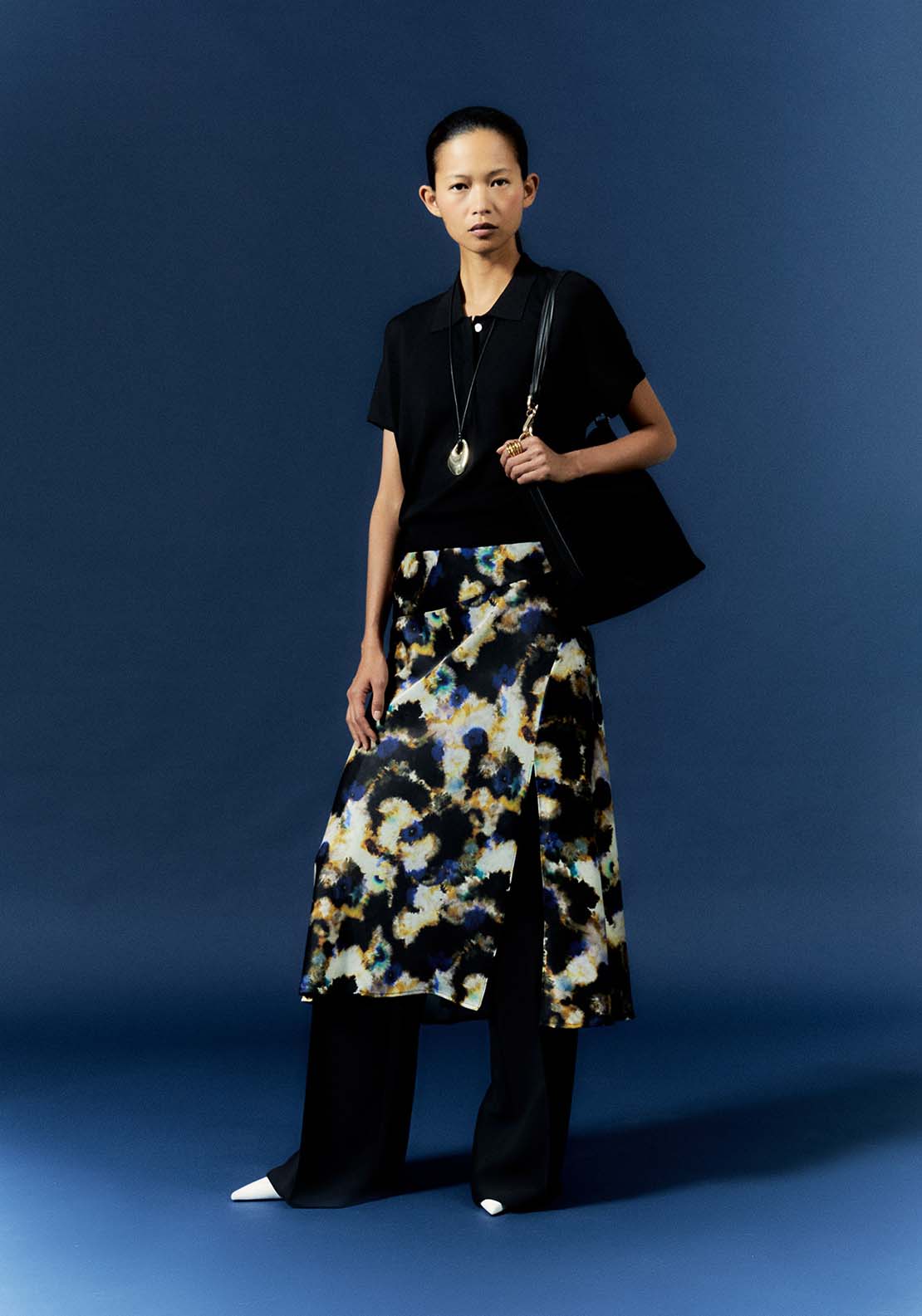 Printed Camisole Skirt - Blue