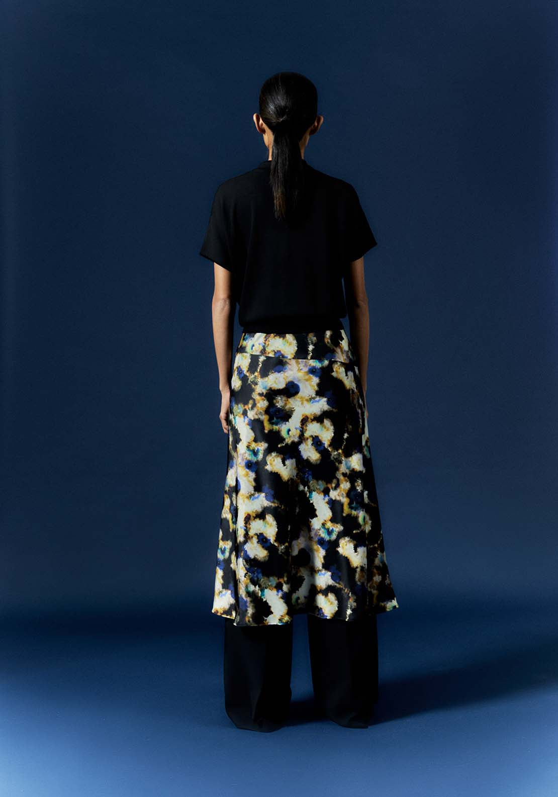 Printed Camisole Skirt - Blue