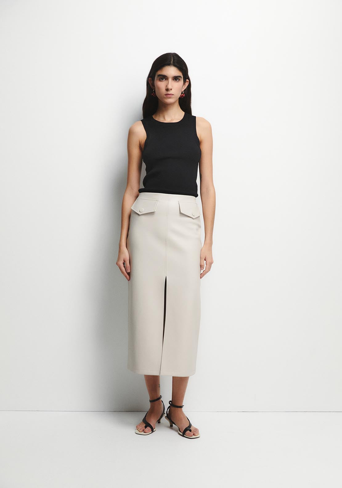 Tube Midi Skirt - Cream