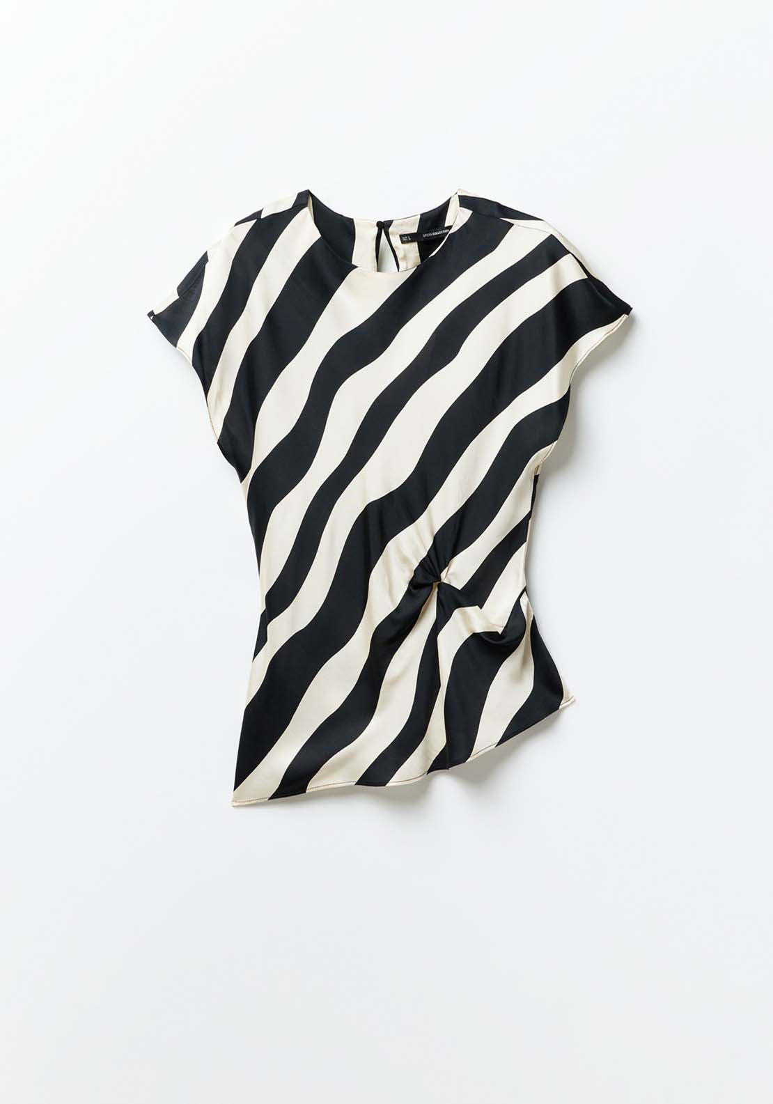 Sfera Striped Top - Black 7 Shaws Department Stores