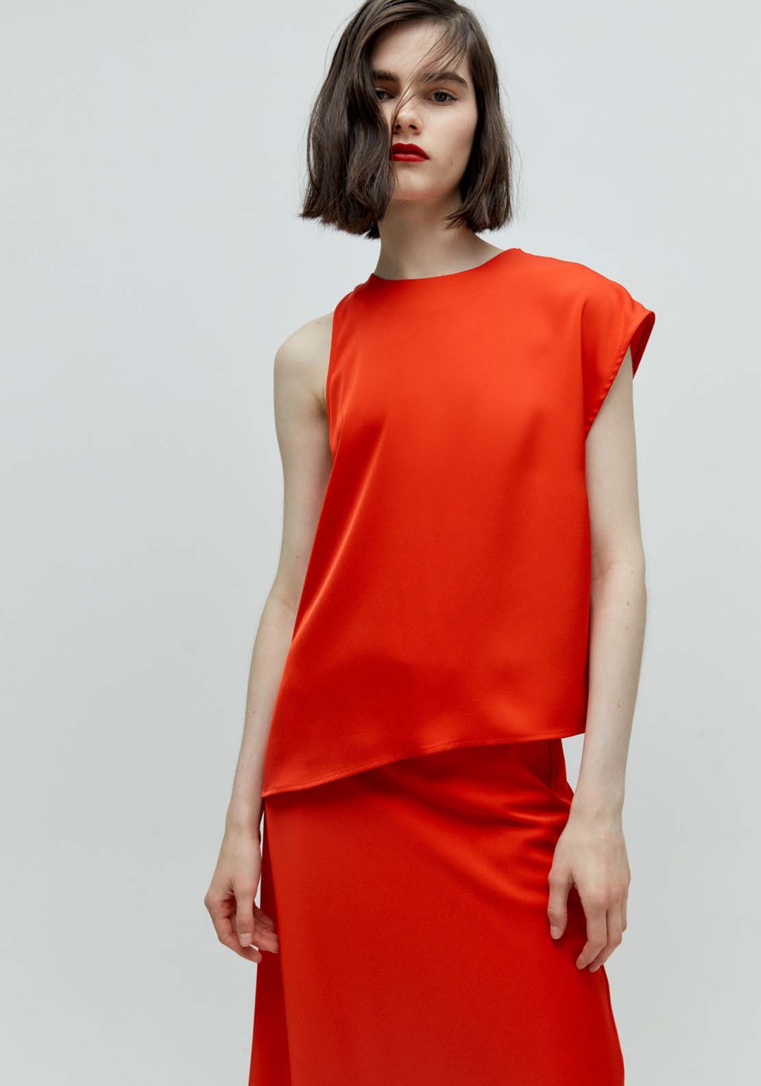 Sfera Asymmetrical top - Red 1 Shaws Department Stores