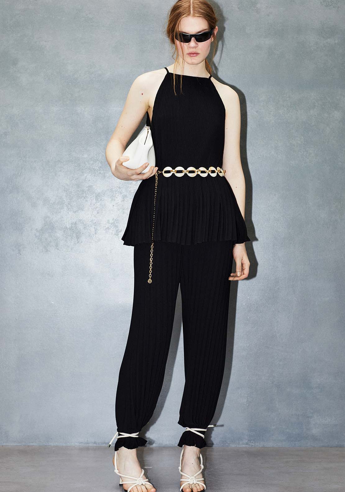 Sfera Pleated Top - Black 5 Shaws Department Stores