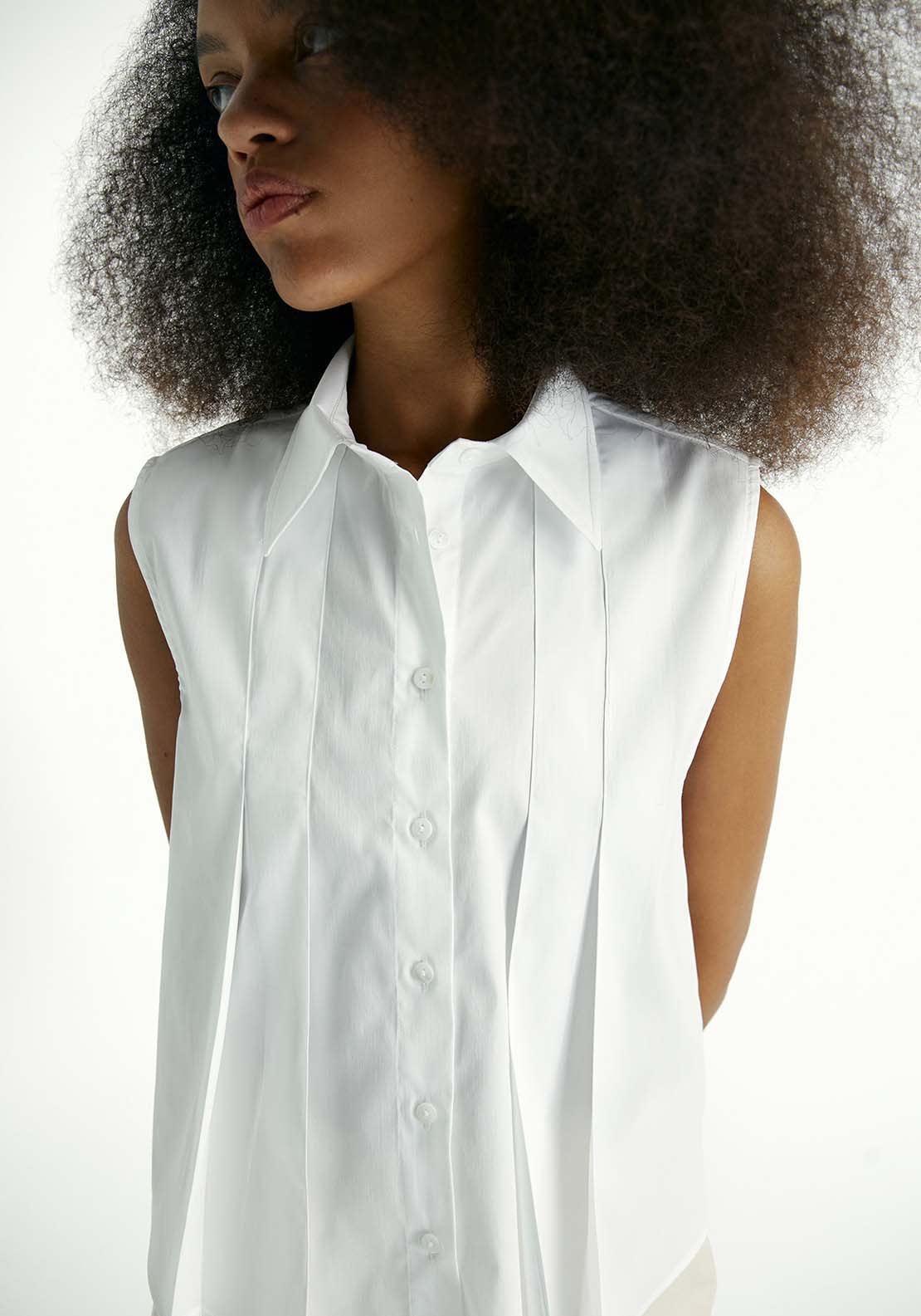 Sfera Sleeveless Shirt - White 5 Shaws Department Stores