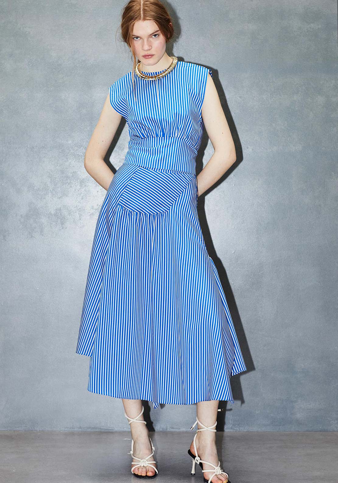 Sfera Stripes Strappy Top - Blue 4 Shaws Department Stores
