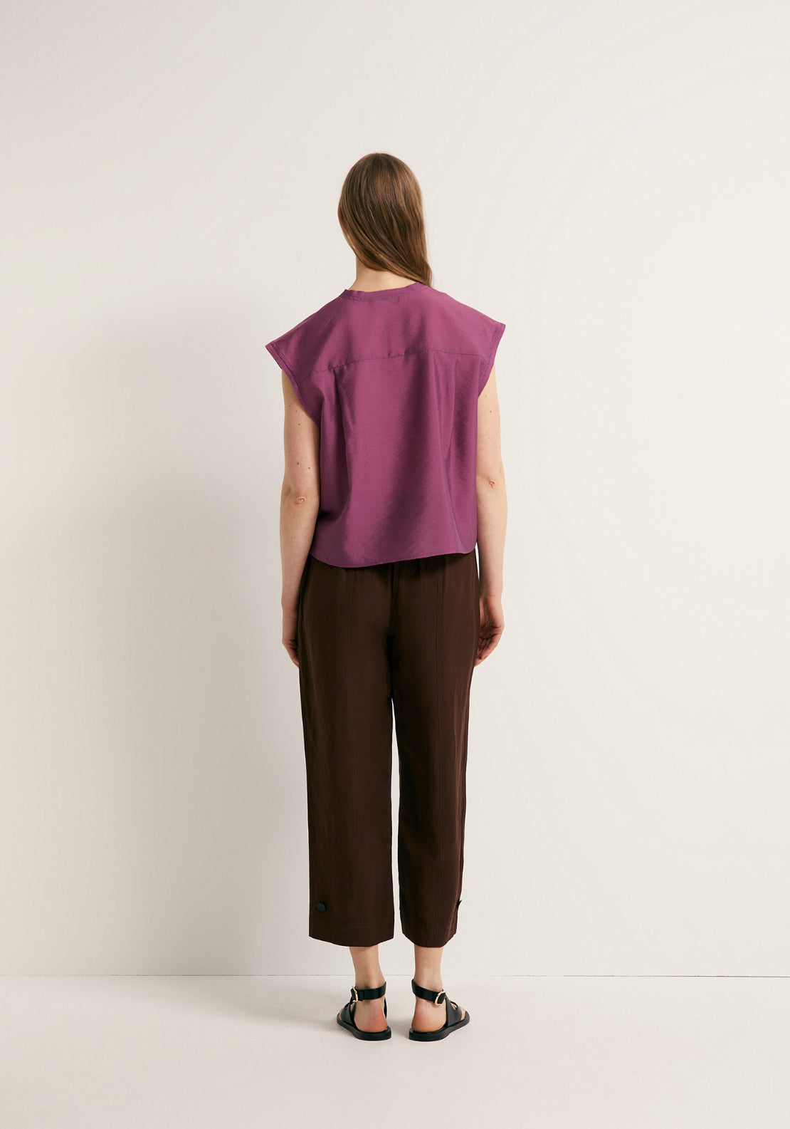 Decorative Detailing Blouse - Purple