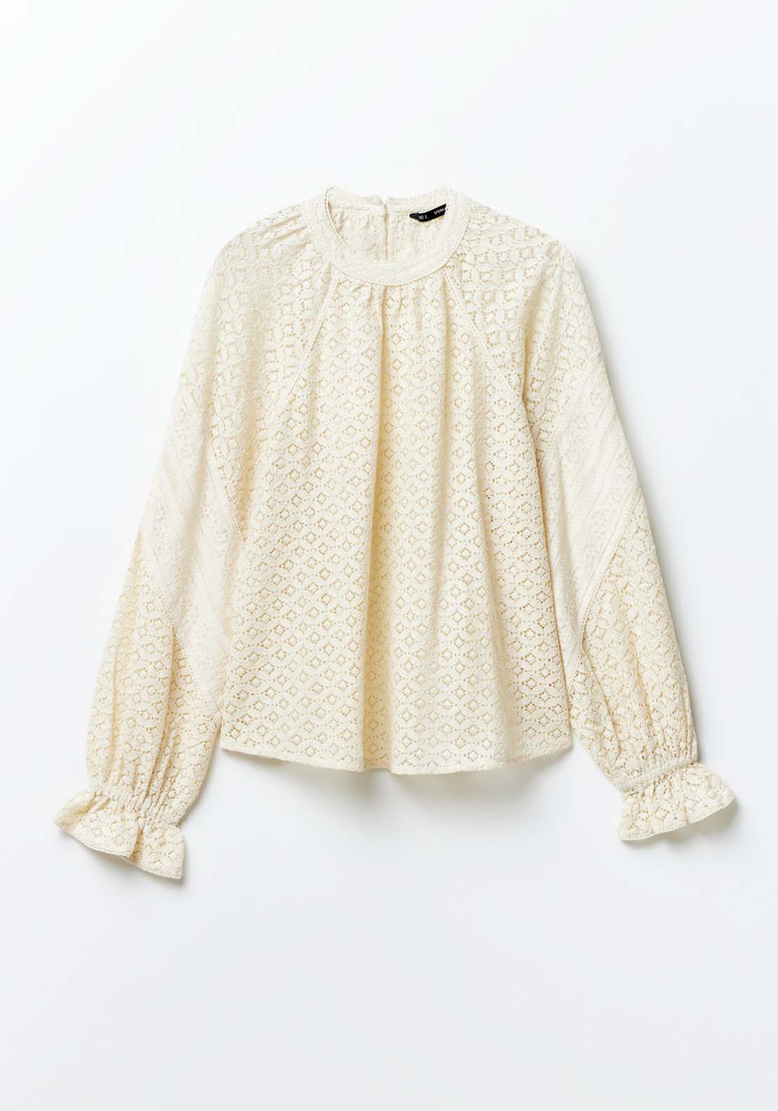Sfera Lace Top - Ecru 6 Shaws Department Stores