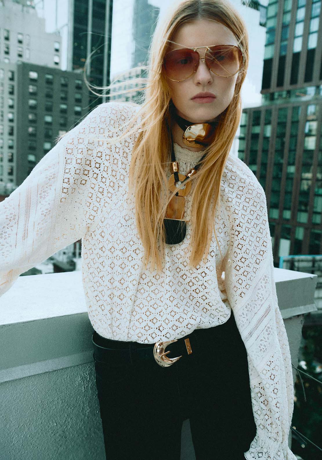 Sfera Lace Top - Ecru 5 Shaws Department Stores