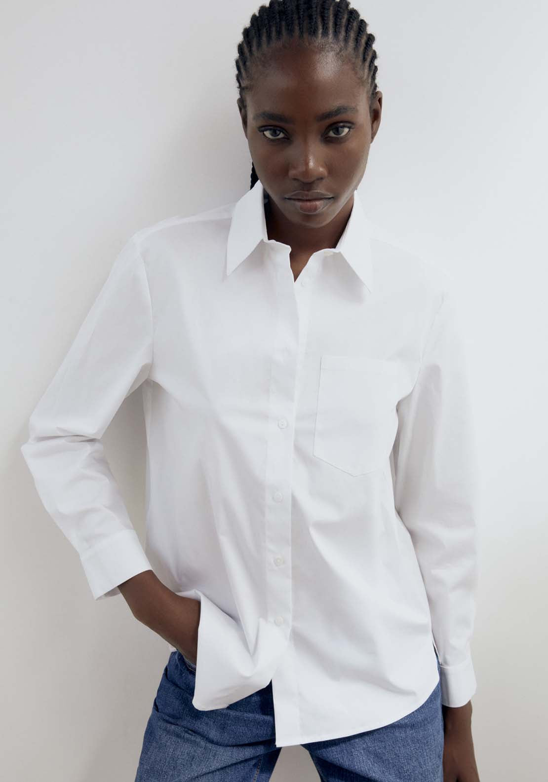 Sfera Poplin Shirt - White 1 Shaws Department Stores