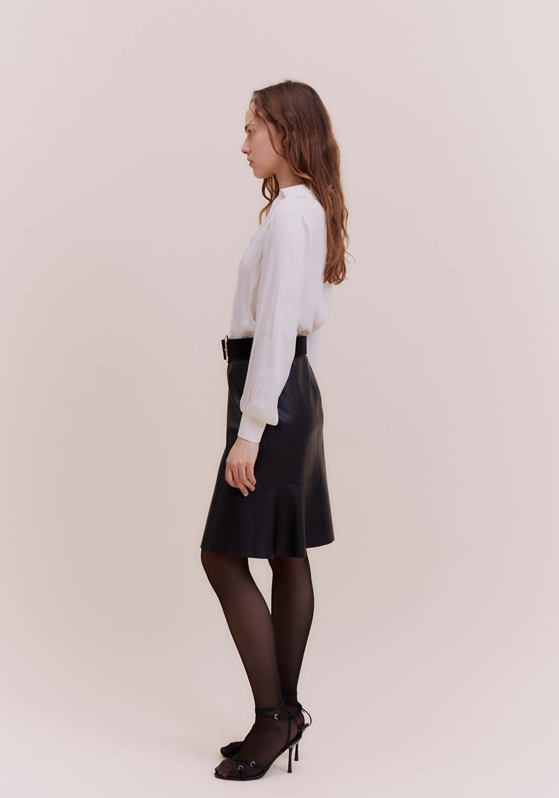 Sfera V-neck top - White Ecru 3 Shaws Department Stores