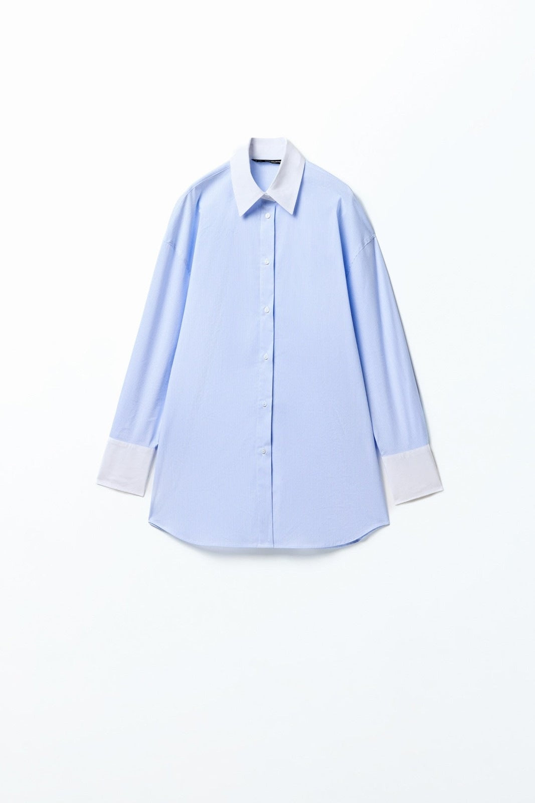 Sfera Stripes pointed-collar shirt - Light Blue 6 Shaws Department Stores