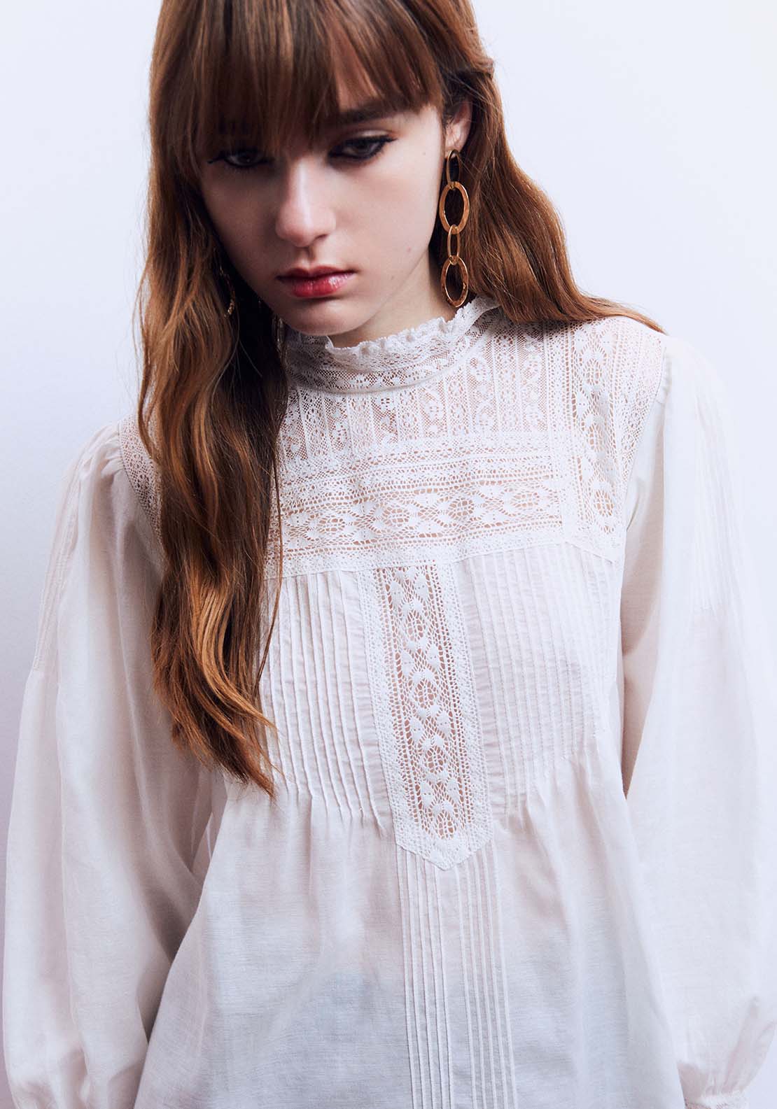 Sfera Romantic pintuck top - White 8 Shaws Department Stores