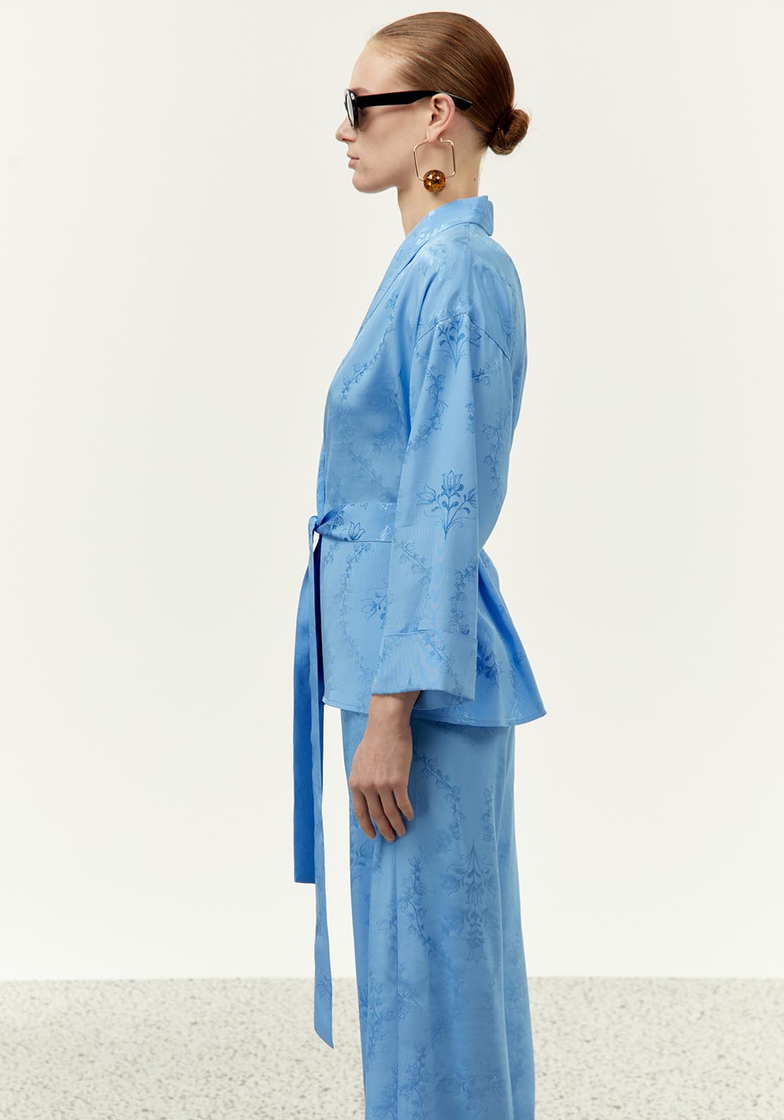 Sfera Jacquard kimono - Blue Light 4 Shaws Department Stores