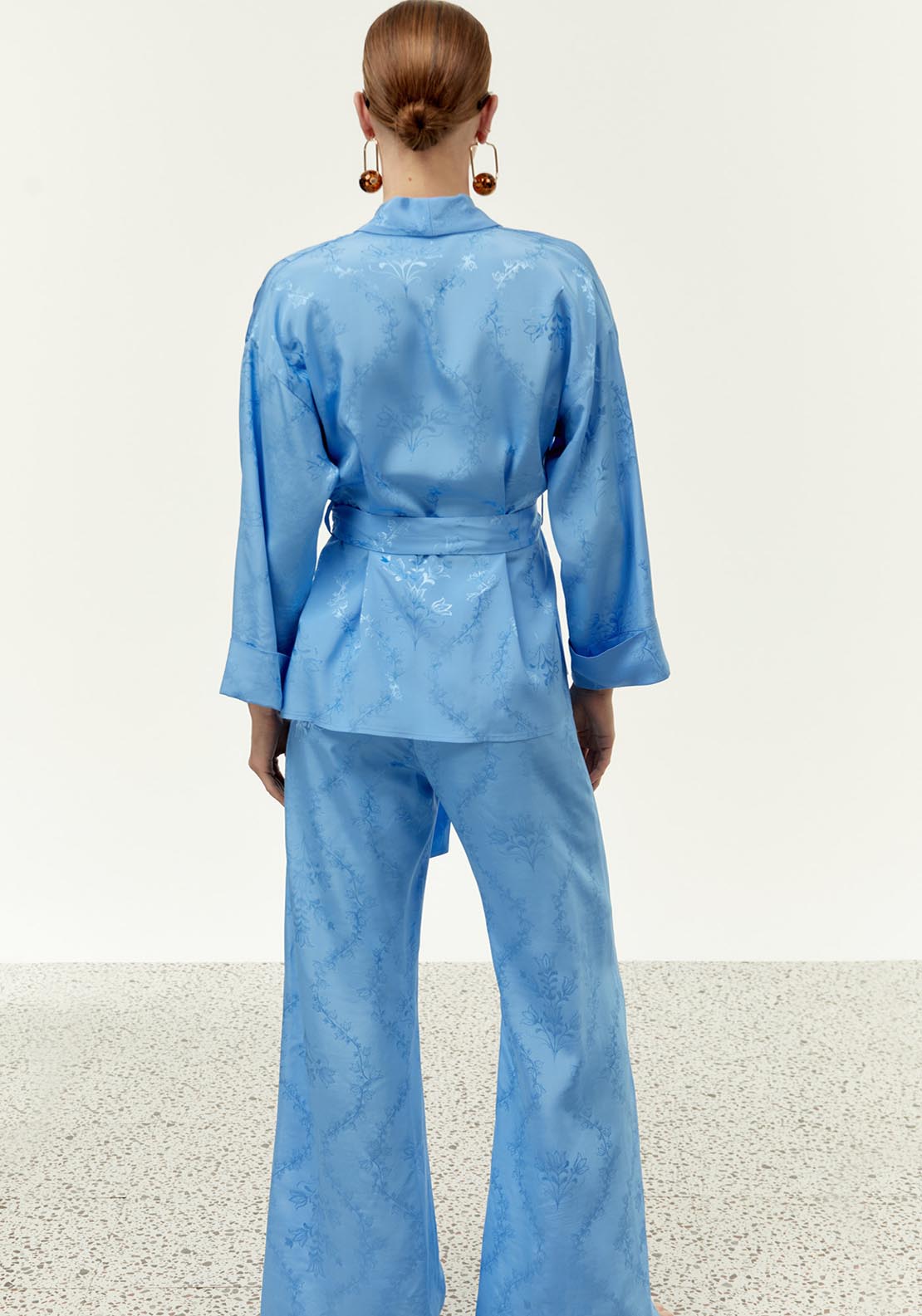 Sfera Jacquard kimono - Blue Light 6 Shaws Department Stores