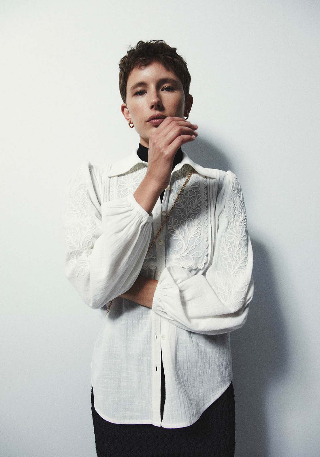 Embroidered Blouse - White