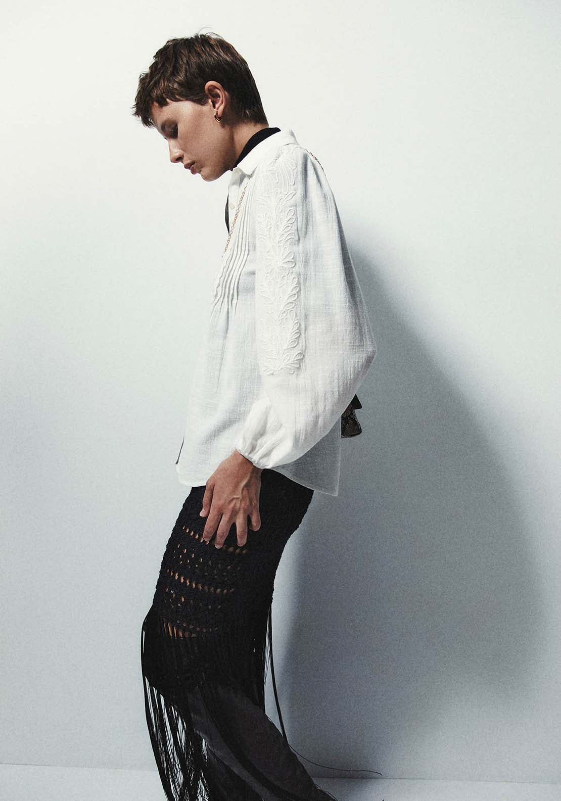 Embroidered Blouse - White