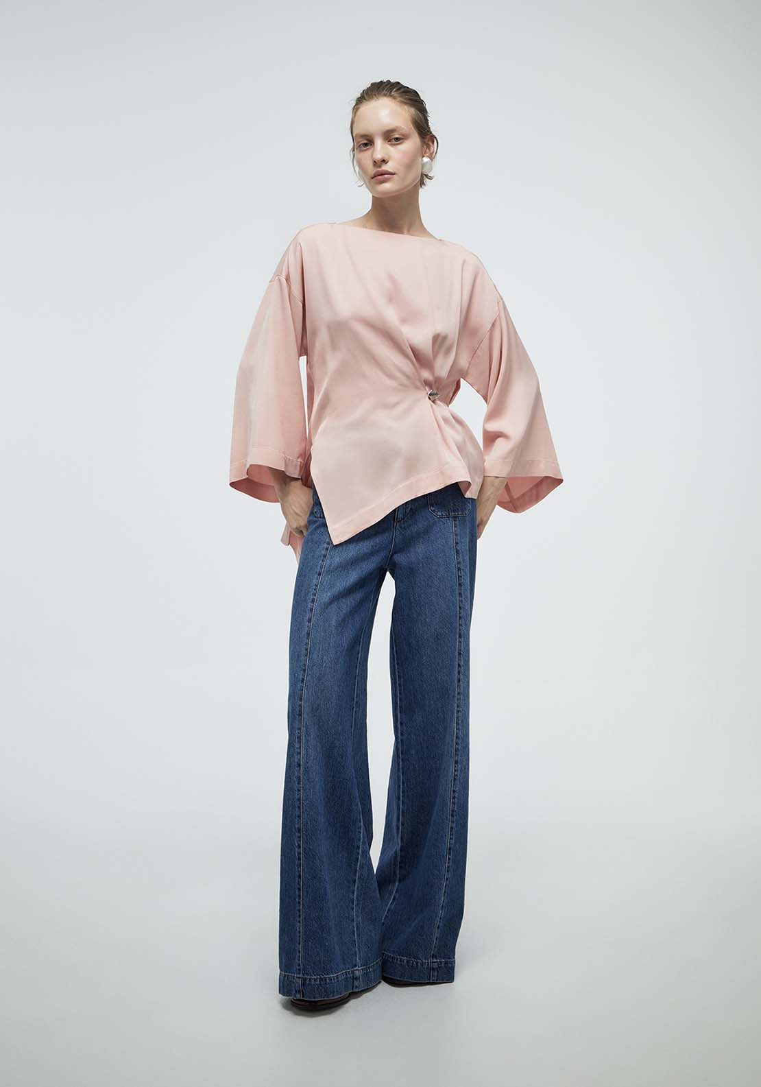 Metallic Adornment Top - Pink