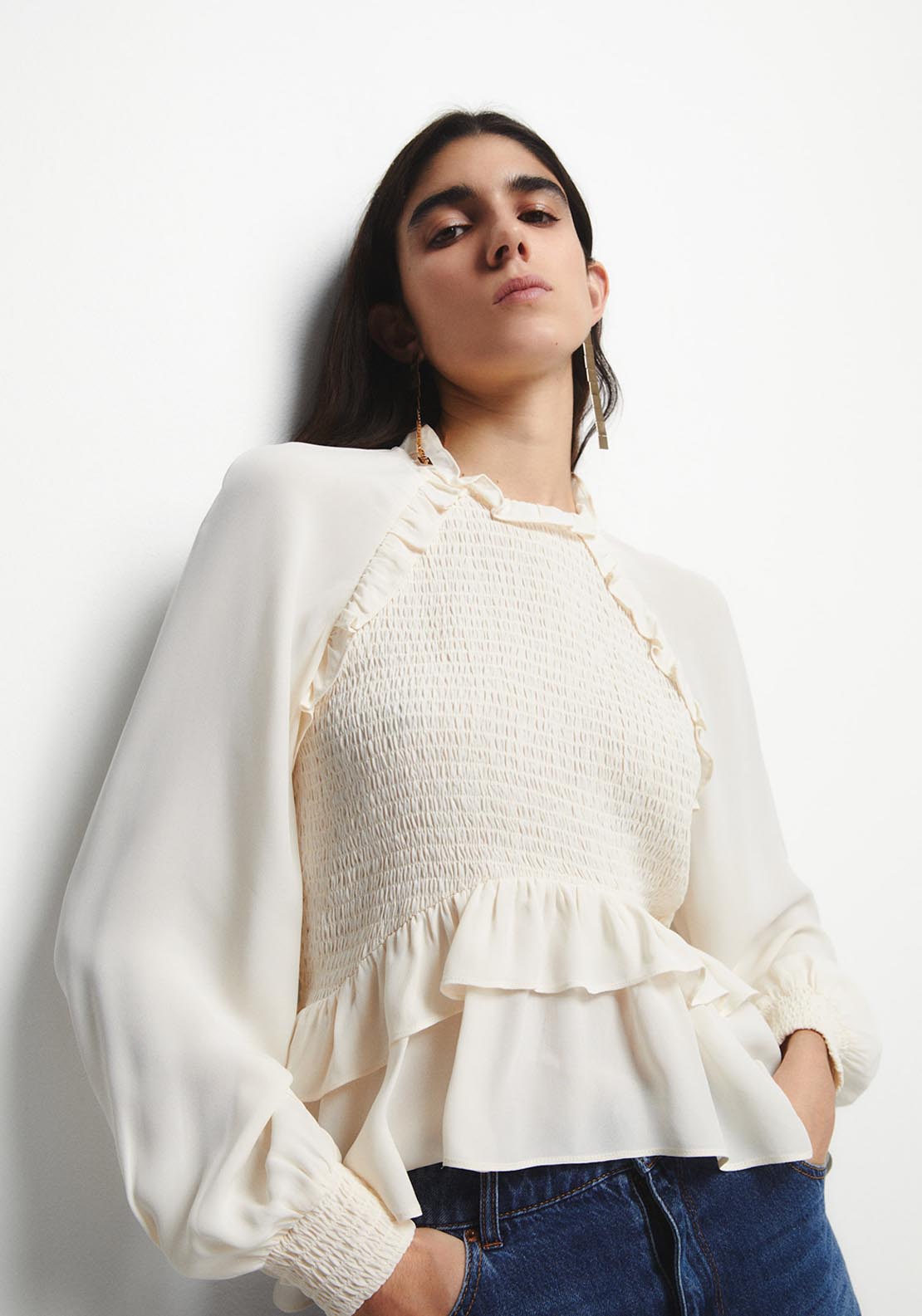 Loose Fit Top - Cream