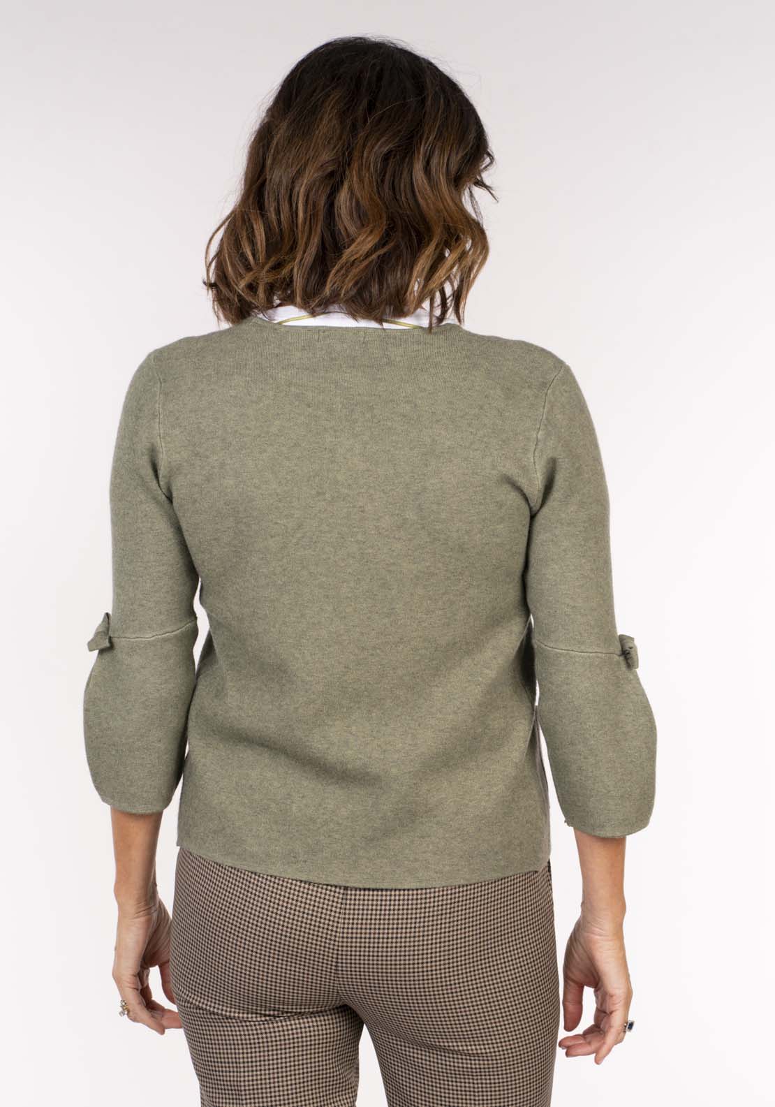 Tea Lane Twin Packet Cardi - Olive Melange 6 Shaws Department Stores